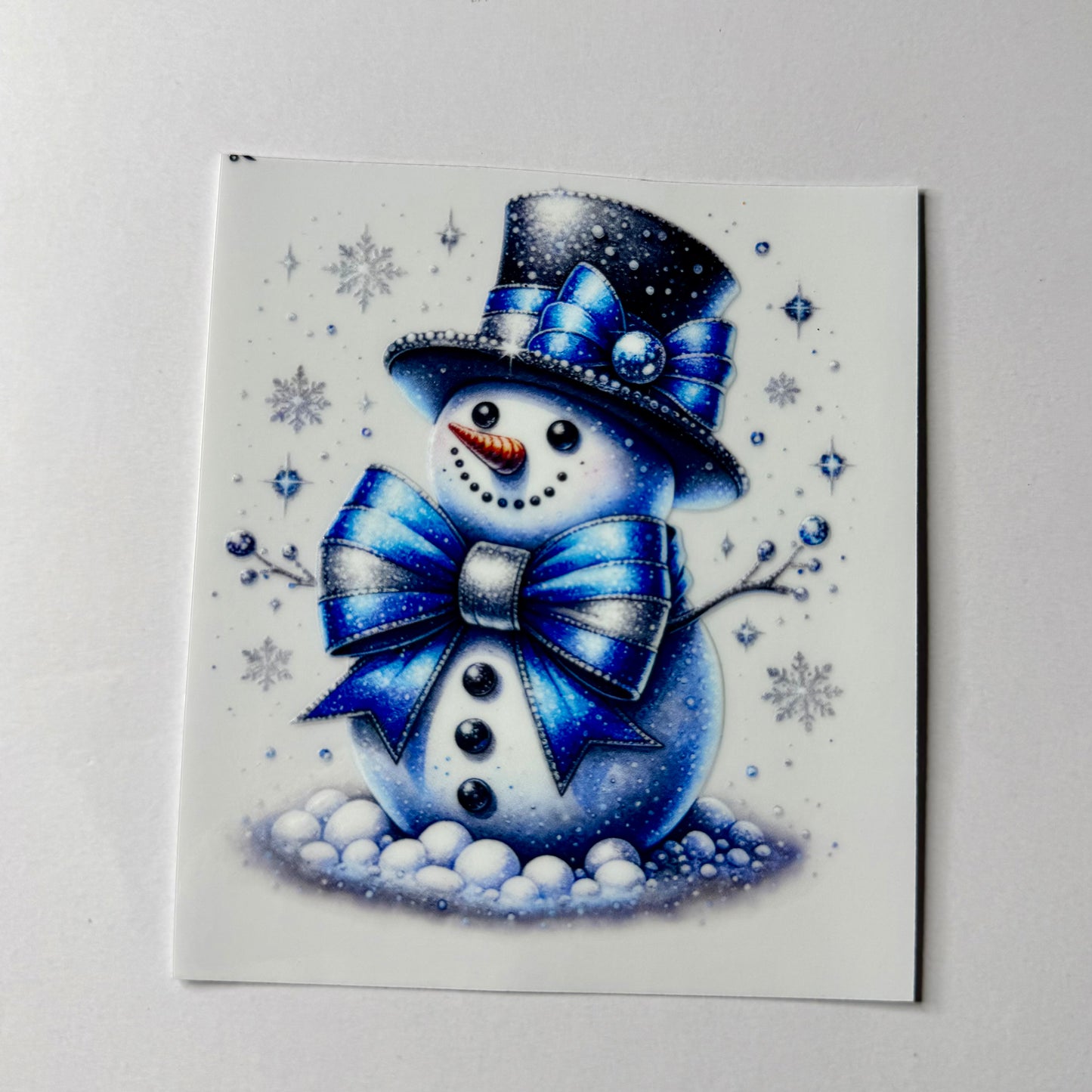 Happy Blue Snowman