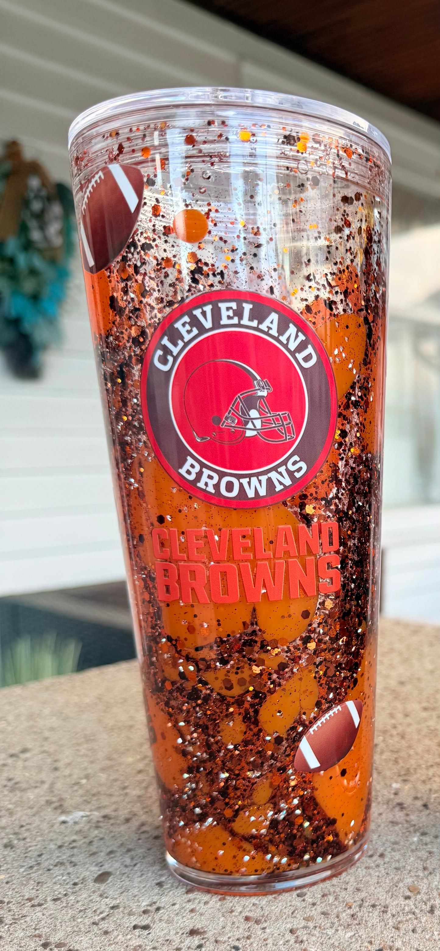 Premade 24oz: Football Lava Cup