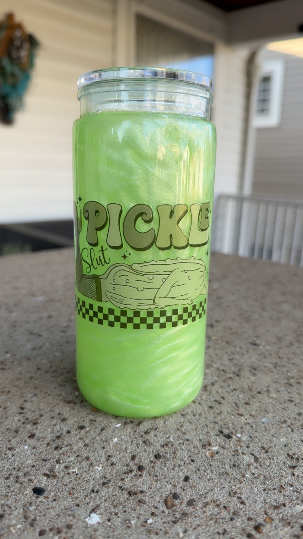Premade 20oz: Pickle Slut Mica Powder Cup