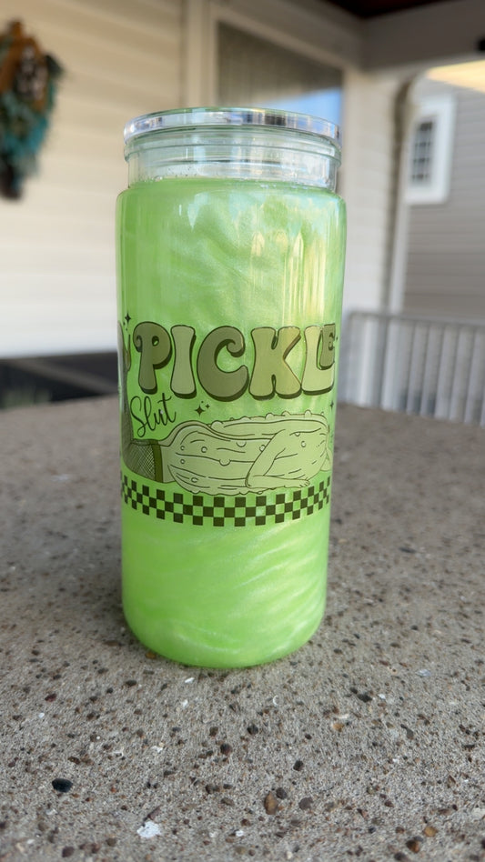 Premade 20oz: Pickle Slut Mica Powder Cup